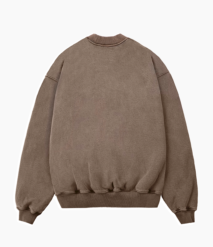 THE BRUSHED SWEATSHIRT - WASHED BROWN